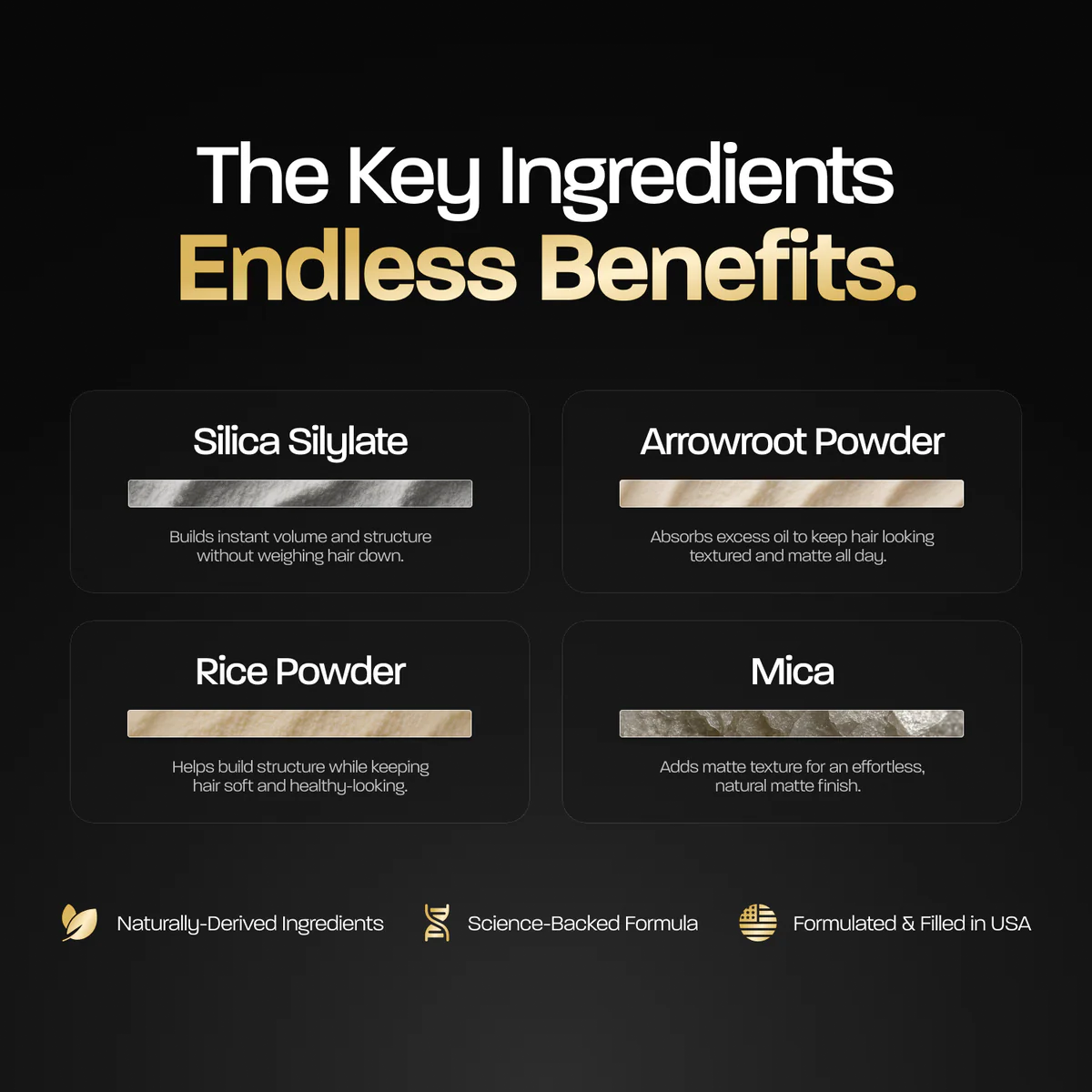 BASED Hair Texturizing Powder, Lightweight & Volumizing Hair Styling Powder with Matte Finish