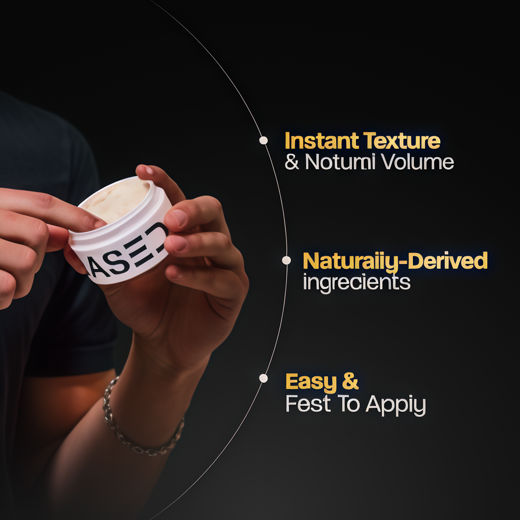 BASED Hair Clay for Men, Premium Hair Clay with Strong Hold, Texturizing Finish, & Low Shine