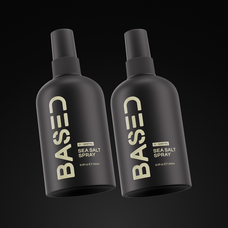 BASED Sea Salt Spray, Natural Finish Sea Salt Spray for Hair, Volume & Texture, Infused with Kelp & Vitamin B5, Light & Non-Greasy